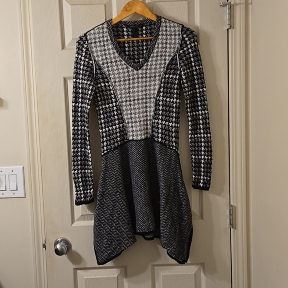 BCBG Houndstooth Sweater Dress - Picture 9 of 9